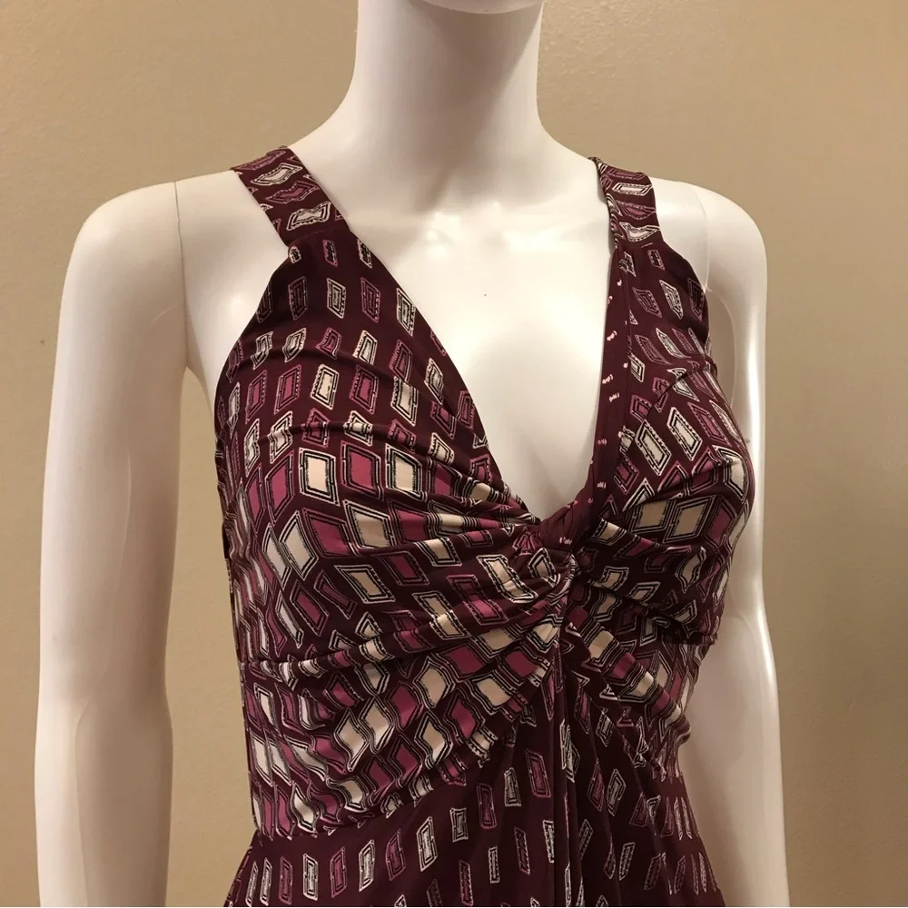 Summer Maxi Dress Sleeveless Flowy Super Stretch Purple Wine Pink One Size - Picture 2 of 12